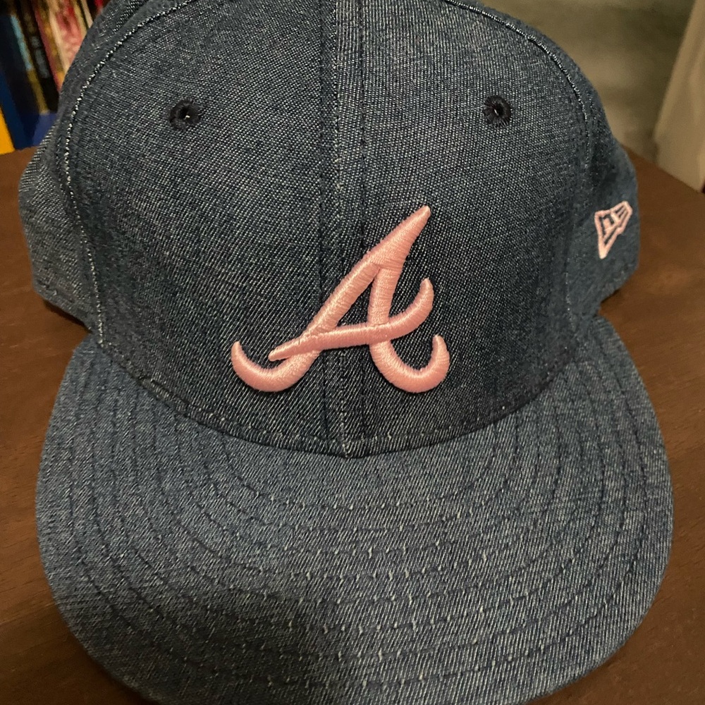 Atlanta Falcons New Era Blue Denim Cap with Pink Detail